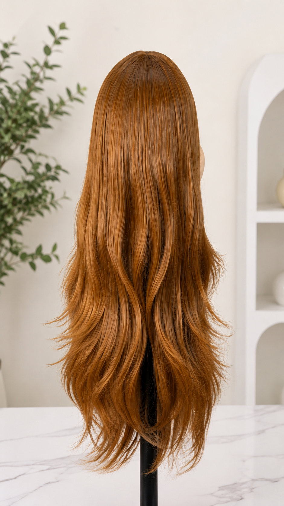 Long Auburn Brown Hair Wig
