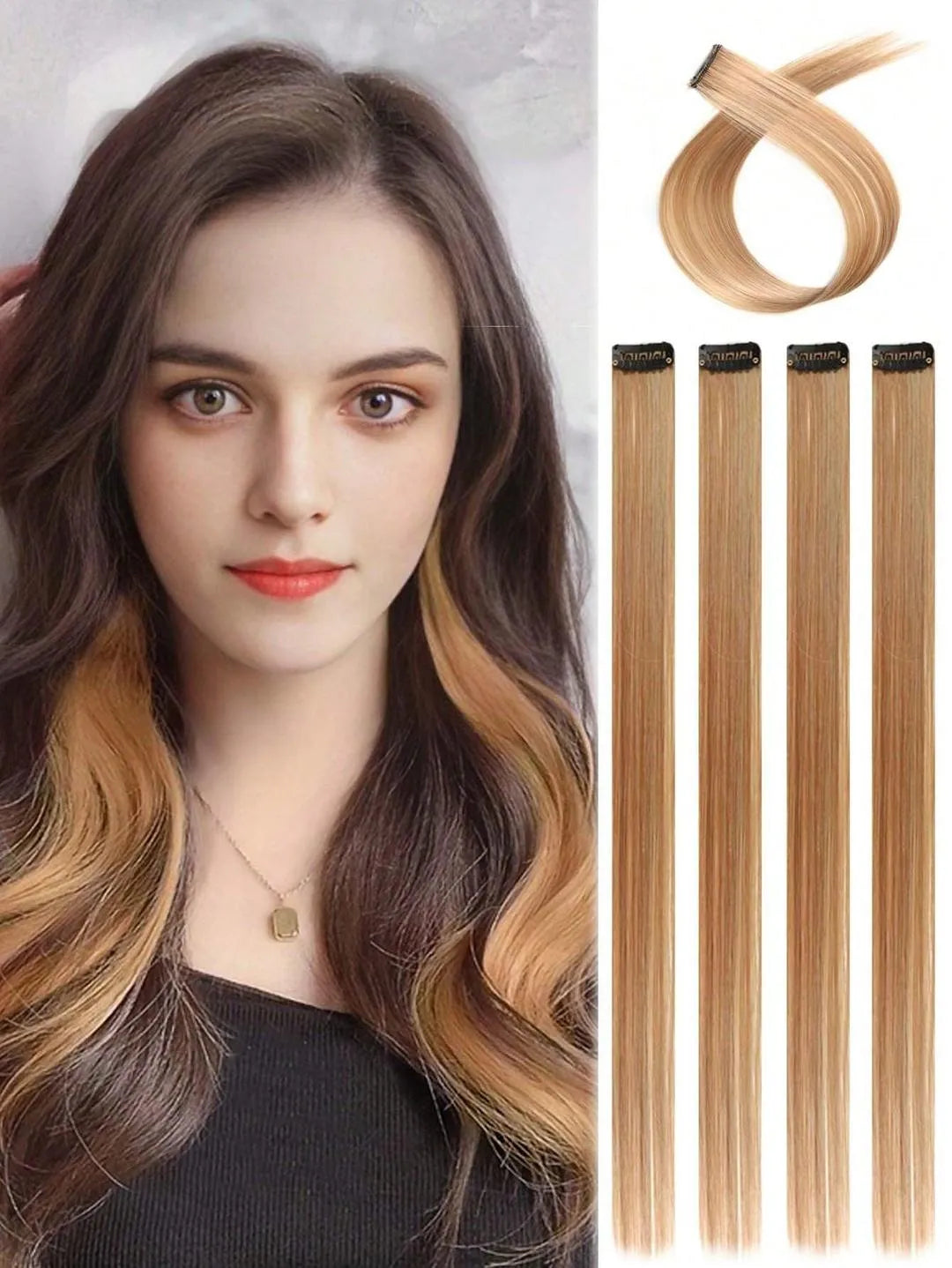 22 Inch Clip-In Hair Extensions – 6-Piece