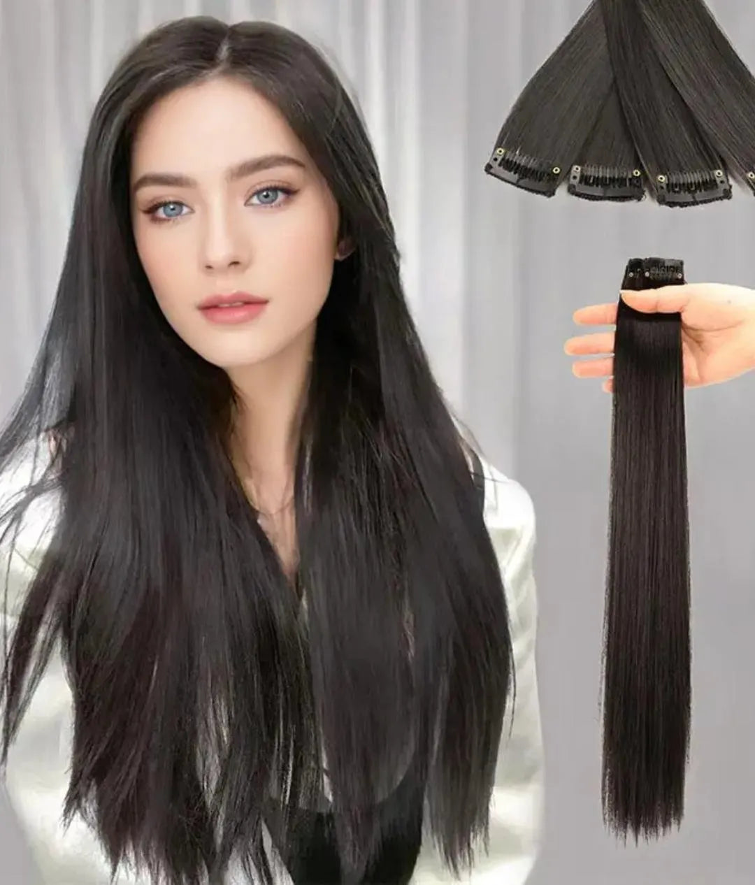 22 Inch Clip-In Hair Extensions – 6-Piece
