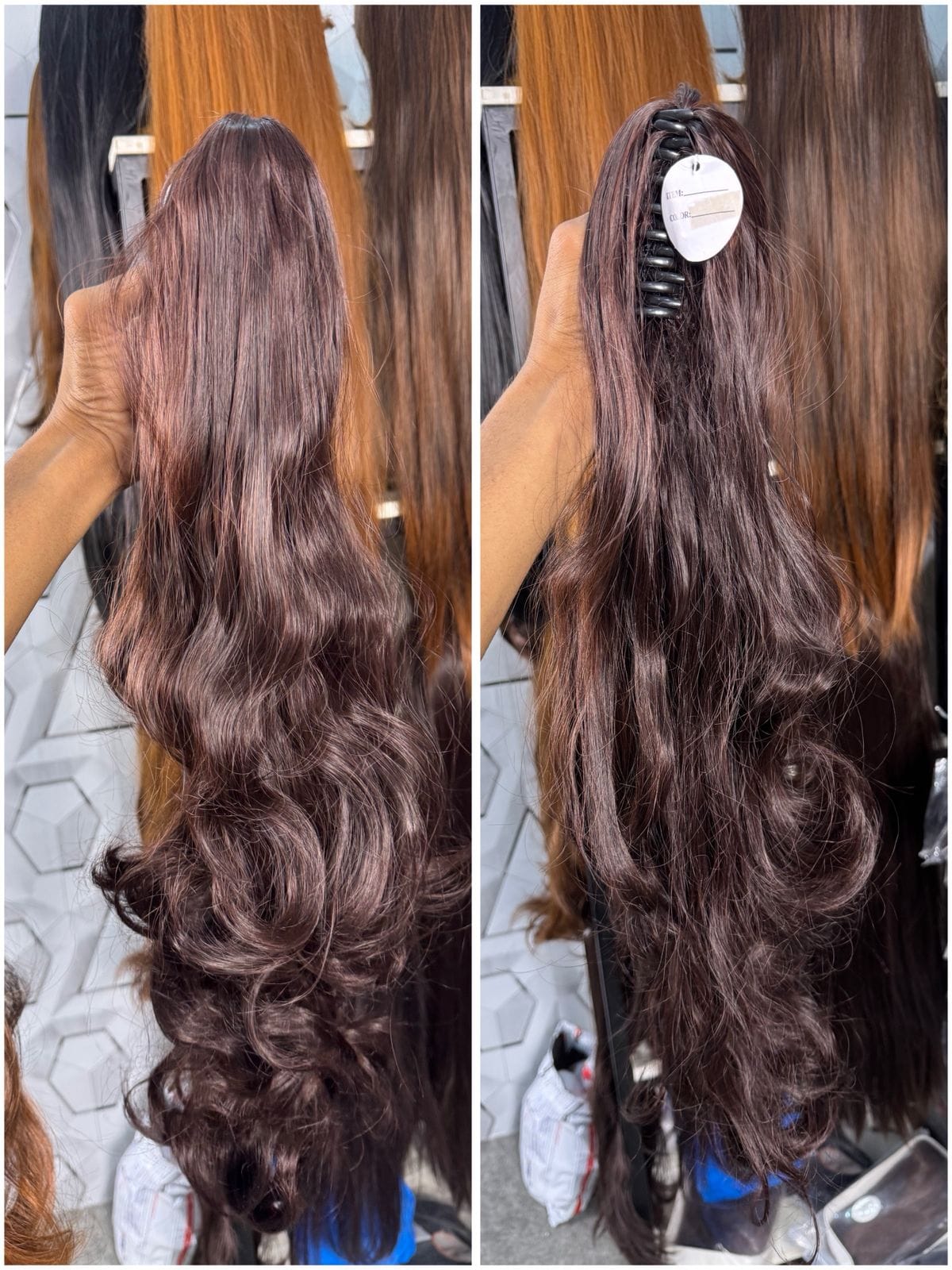 Synthetic Body Wave Claw Clip Ponytail Hair