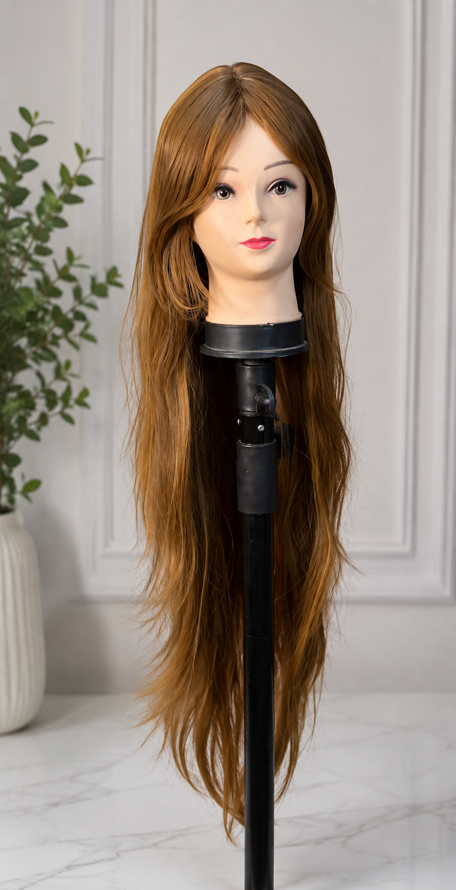 Long Auburn Brown  Hair Wig