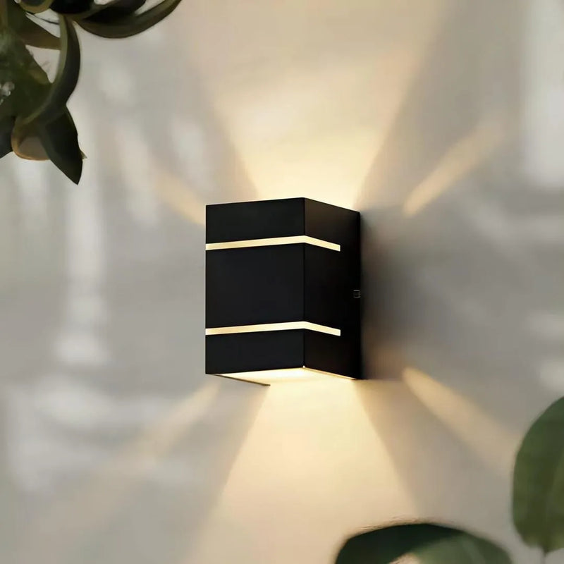 Black Wall Lamp with Golden Accents Light for Home & Office Decor