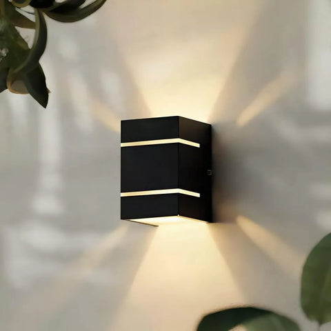 Black Wall Lamp with Golden Accents Light for Home & Office Decor