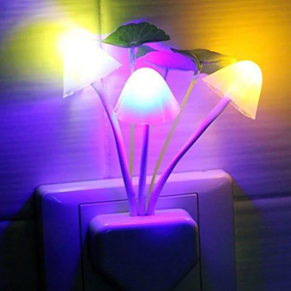 LED Mushroom Night Light 4 Pack Color Changing Sensor Activated Lamp