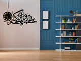 Arabic Calligraphy Wall Clock with LED Light  Wooden Clock for Home & Office