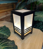 Modern Wooden Table Lamp Black Golden Light Small Rechargeable Lamp