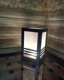 Modern Wooden Table Lamp Black Golden Light Small Rechargeable Lamp