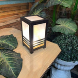 Modern Wooden Table Lamp Black Golden Light Small Rechargeable Lamp