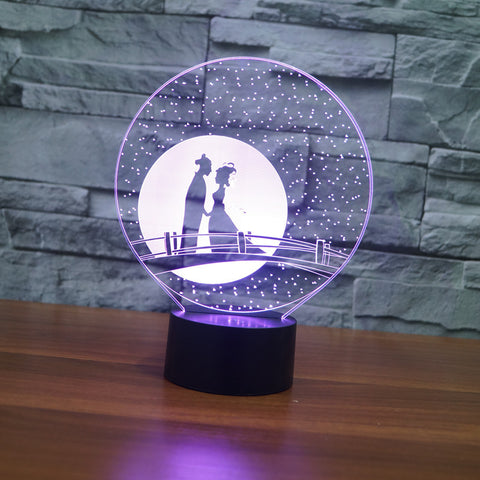 Romantic Night Light with 16 Colors Bridge LED Lamp for Bedroom & Home Decor