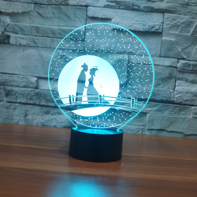 Romantic Night Light with 16 Colors Bridge LED Lamp for Bedroom & Home Decor