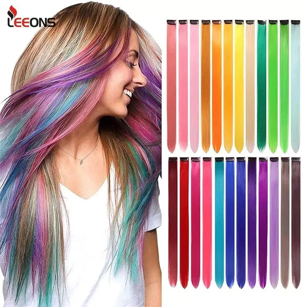 Vibrant Color Clip-In Hair Extensions