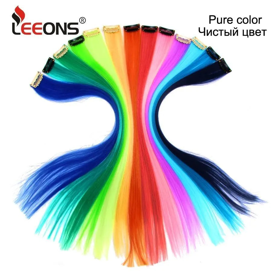 Vibrant Color Clip-In Hair Extensions