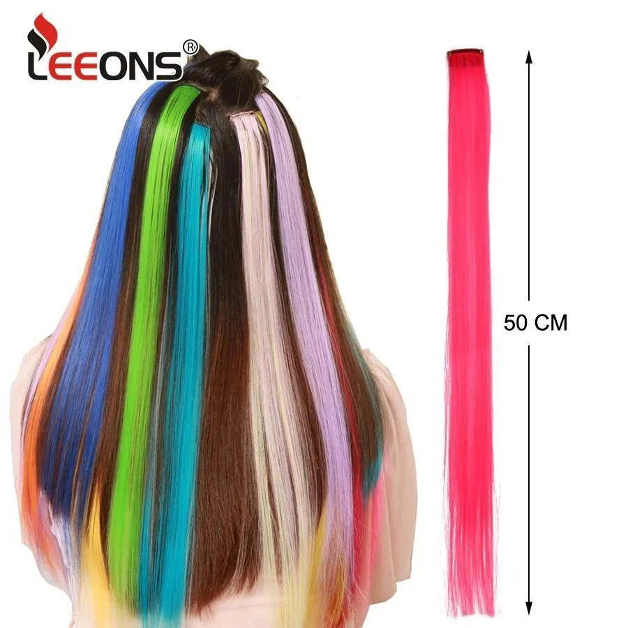 Vibrant Color Clip-In Hair Extensions