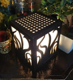 Wooden Octopus Design Table Lamp Brown Side Lamp with Golden Light