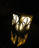 Wooden Octopus Design Table Lamp Brown Side Lamp with Golden Light