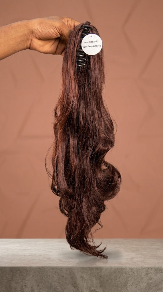 Synthetic Body Wave Claw Clip Ponytail Hair