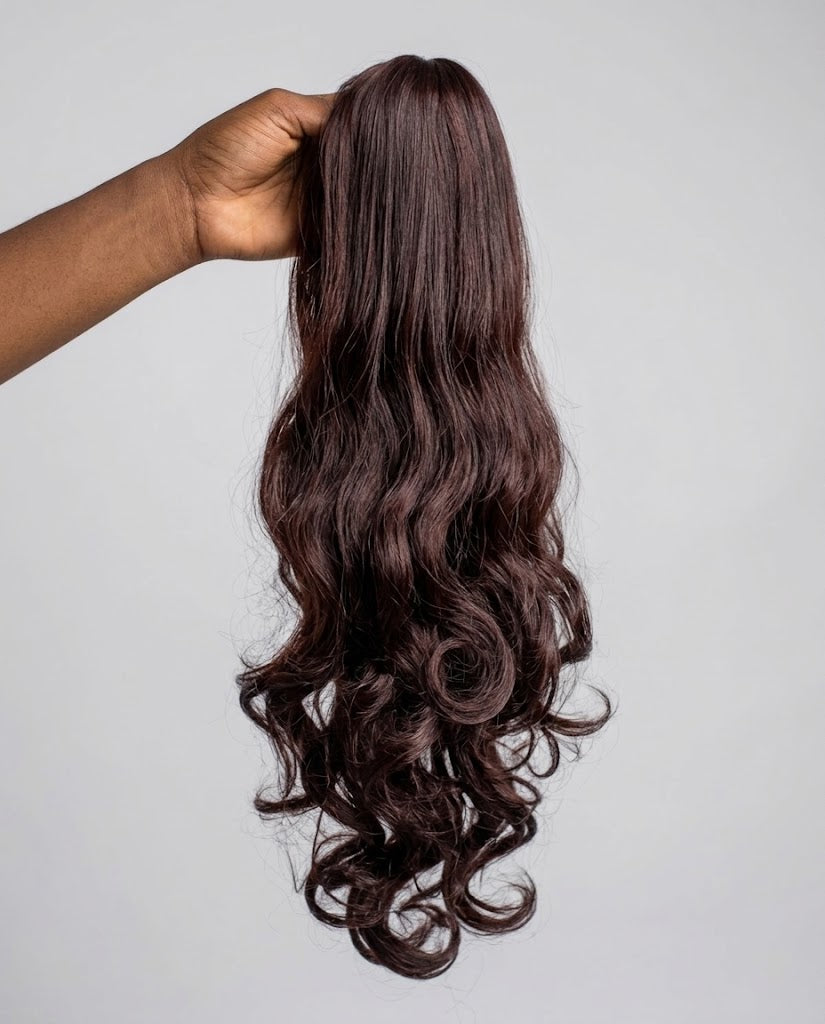 Synthetic Body Wave Claw Clip Ponytail Hair