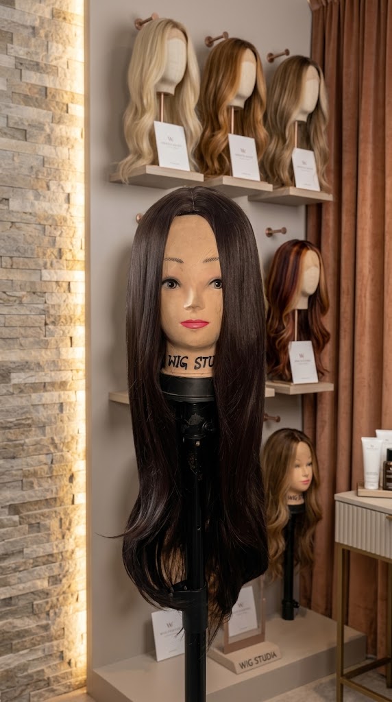 18"-20" Medium Length Brown Straight Wig with Soft